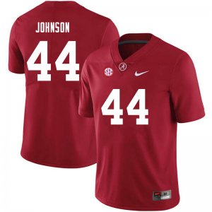 NCAA Men's Alabama Crimson Tide #44 Christian Johnson Stitched College 2021 Nike Authentic Crimson Football Jersey HA17W73WW